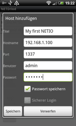 Hinzufügen einer NETIO-Steckdosenleiste